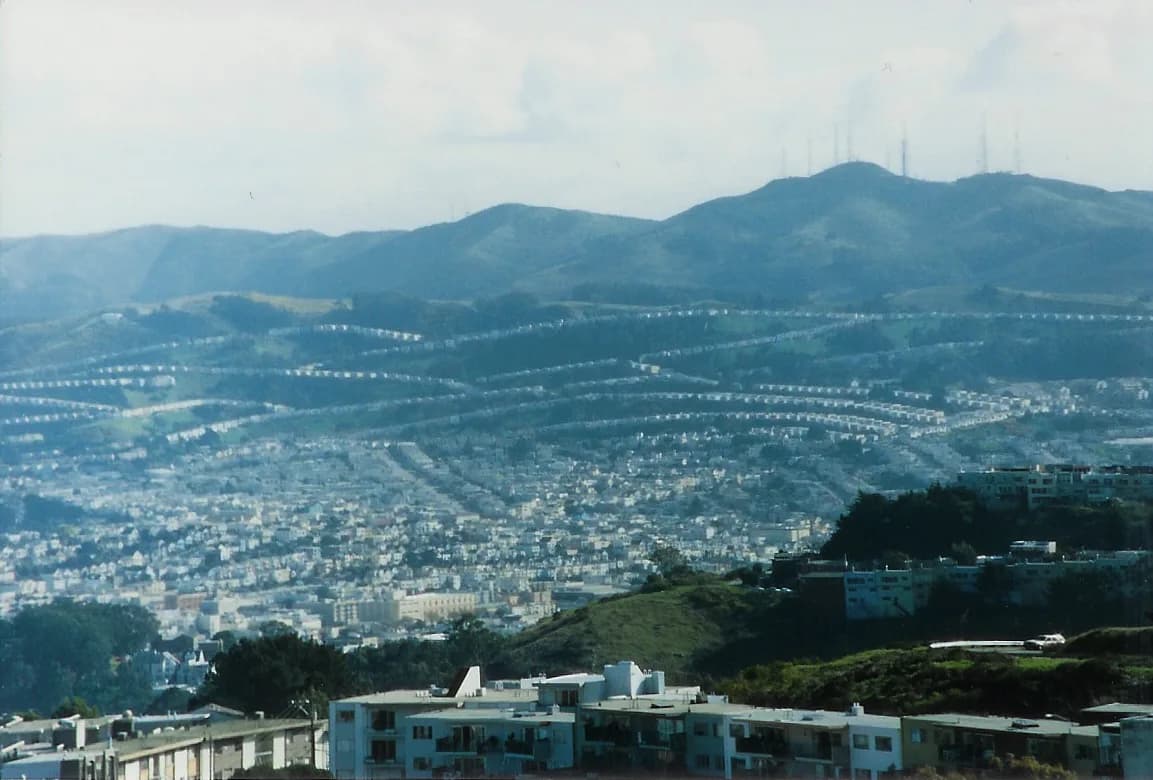 Daly City with San Bruno Mountain in the distance