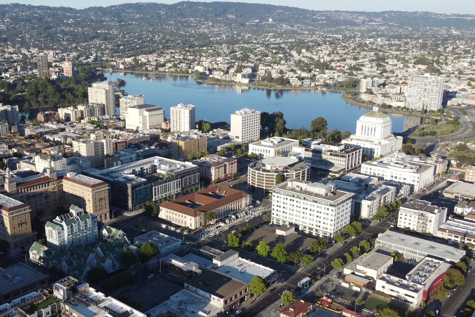 Lake Merritt and downtown Oakland